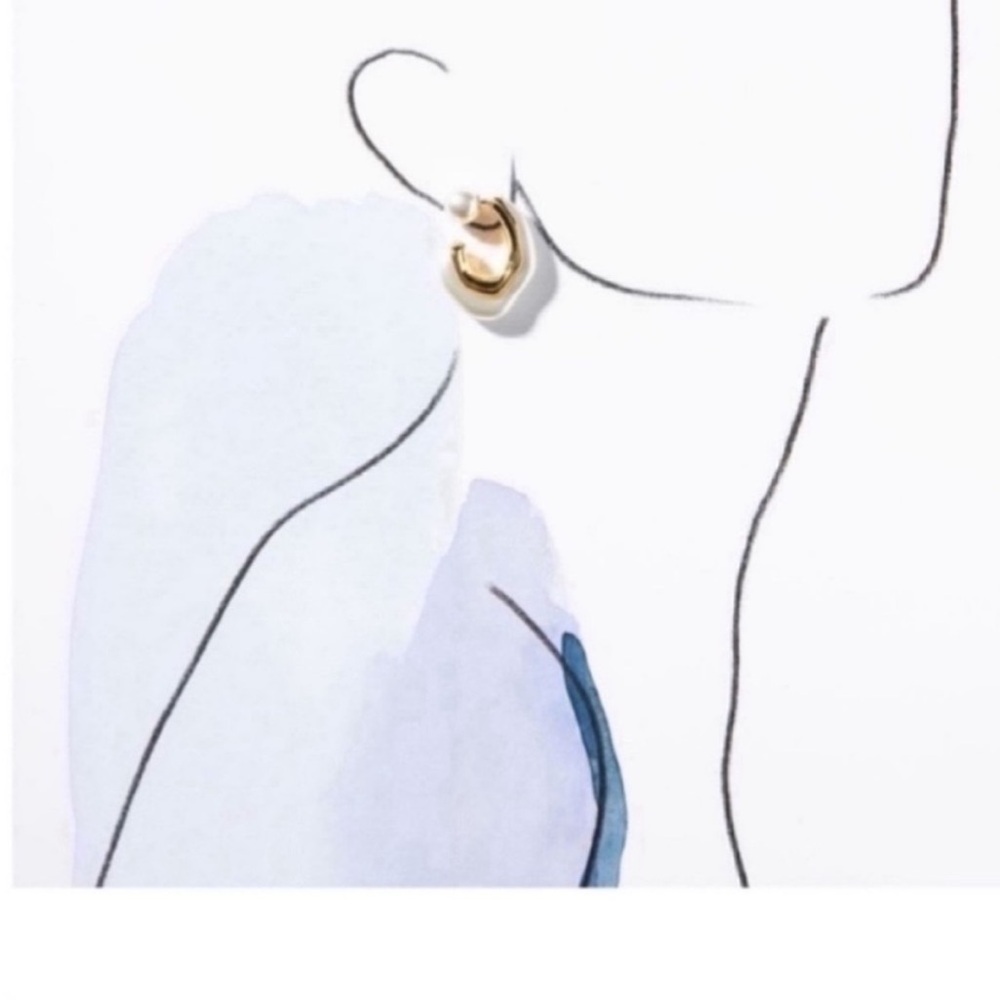 New! Anthropologie Penny Gold Earrings (3024) NWOT - Picture 2 of 2